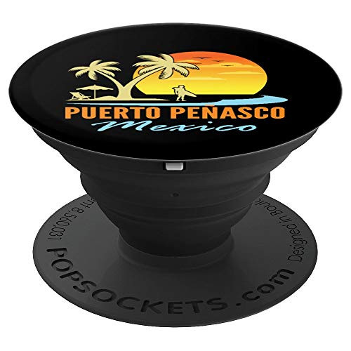 Puerto Penasco Mexico Beach Sunset Palm Trees Ocean Surfer - PopSockets Grip and Stand for Phones and Tablets Puerto Penasco Mexico Beach Sunset Palm Trees Ocean Surfer - PopSockets Grip and Stand for Phones and Tablets