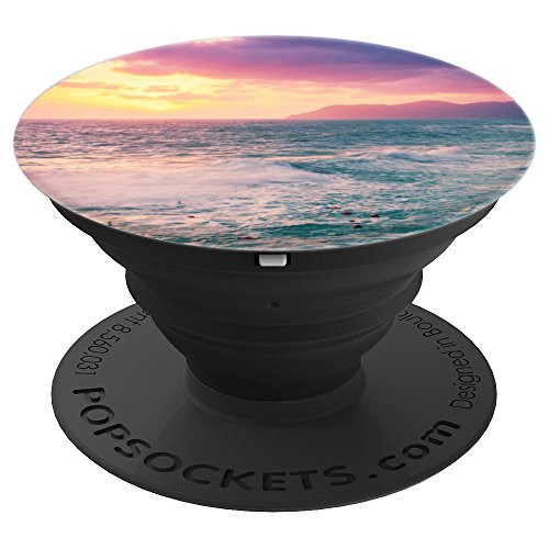 Colourful Lyfe Sunset Beach Rocky Sea Coast Morning Dusk - PopSockets Grip and Stand for Phones and Tablets