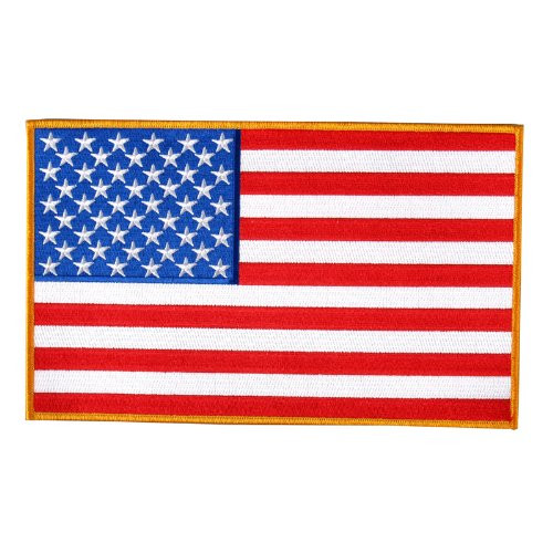 Hot Leathers American Flag Patch (1" Width x 6" Height)