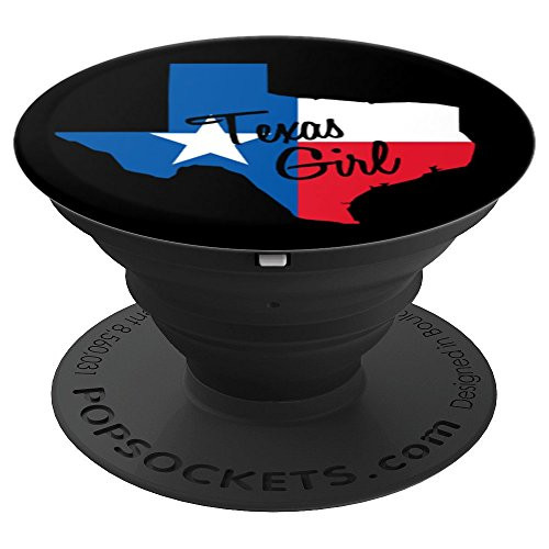 Texas Girl Lone Star Texas State Flag Design Red White Blue - PopSockets Grip and Stand for Phones and Tablets