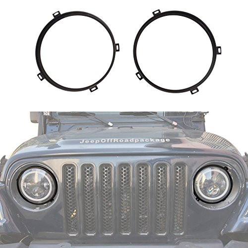 u-Box Jeep Wrangler 7 inch Headlight Mounting Bracket Retainer Ring Mount in Black for 1997-2006 Jeep Wrangler TJ u-Box Jeep Wrangler 7 inch Headlight Mounting Bracket Retainer Ring Mount in Black for 1997-2006 Jeep Wrangler TJ