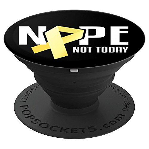 Nope Not Today Sarcoma Bone Cancer Yellow Support Ribbon - PopSockets Grip and Stand for Phones and Tablets Nope Not Today Sarcoma Bone Cancer Yellow Support Ribbon - PopSockets Grip and Stand for Phones and Tablets