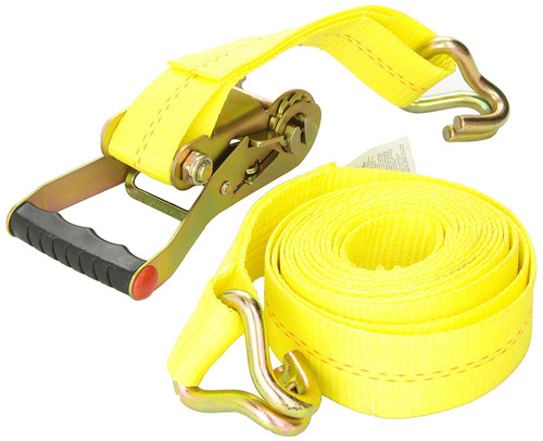 Keeper 04616 Heavy Duty 2' by 16'  Ratcheting Tie Down, 10,000 lbs Rated Capacity with J-Hooks