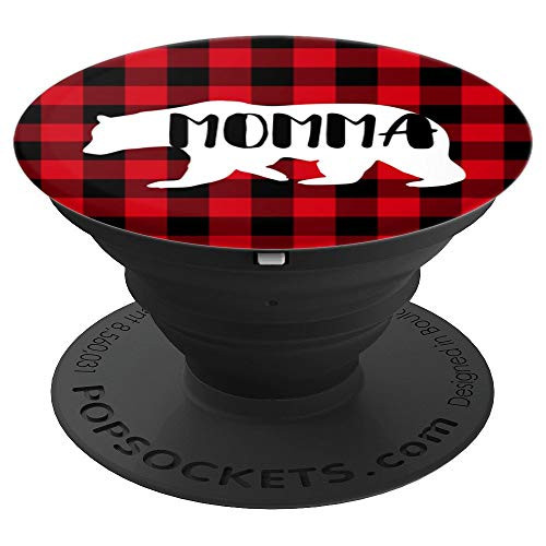 Buffalo Plaid Mama Bear - Mom Buffalo Christmas Black & Red - PopSockets Grip and Stand for Phones and Tablets Buffalo Plaid Mama Bear - Mom Buffalo Christmas Black & Red - PopSockets Grip and Stand for Phones and Tablets