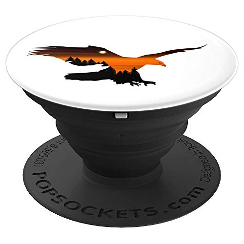 Beautiful Flying Eagle Orange Sunset Sky Silhouette - PopSockets Grip and Stand for Phones and Tablets Beautiful Flying Eagle Orange Sunset Sky Silhouette - PopSockets Grip and Stand for Phones and Tablets