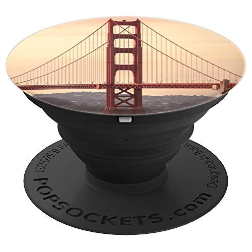San Francisco Golden Gate Bridge Skyline Sunset - PopSockets Grip and Stand for Phones and Tablets