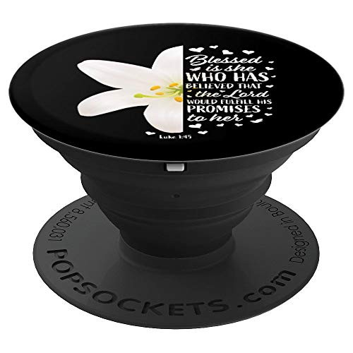 Christian Religious Bible Verses Sayings Flower Gifts Women PopSockets Grip and Stand for Phones and Tablets