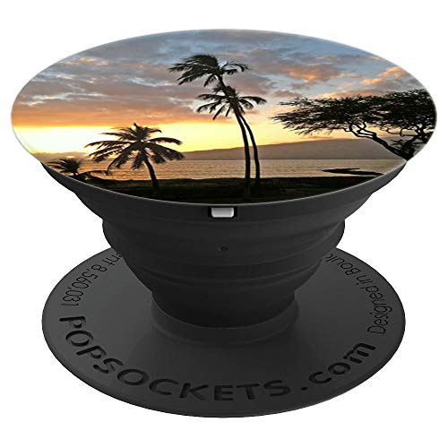 Tropical Island Sunset Over Maalaea Bay, Maui, Hawaii - PopSockets Grip and Stand for Phones and Tablets