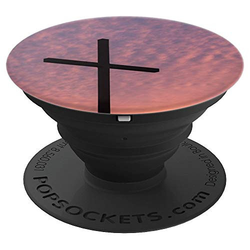 Simple Christian Cross of Jesus Christ | Sunset Background - PopSockets Grip and Stand for Phones and Tablets Simple Christian Cross of Jesus Christ | Sunset Background - PopSockets Grip and Stand for Phones and Tablets