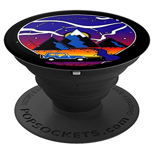 Mountain Sunset with Jeep - PopSockets Grip and Stand for Phones and Tablets