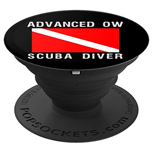 Advanced Open Water Scuba Diver Gift Dive Flag Diving PopSockets Grip and Stand for Phones and Tablets