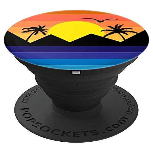 Oceanside Sunset Mountain Silhouette Expanding Phone Grip - PopSockets Grip and Stand for Phones and Tablets