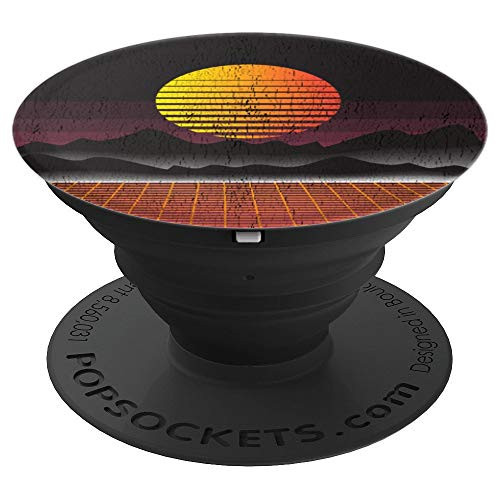 Vaporwave Sunset Design With Retro 80s Aesthetics PopSockets Grip and Stand for Phones and Tablets