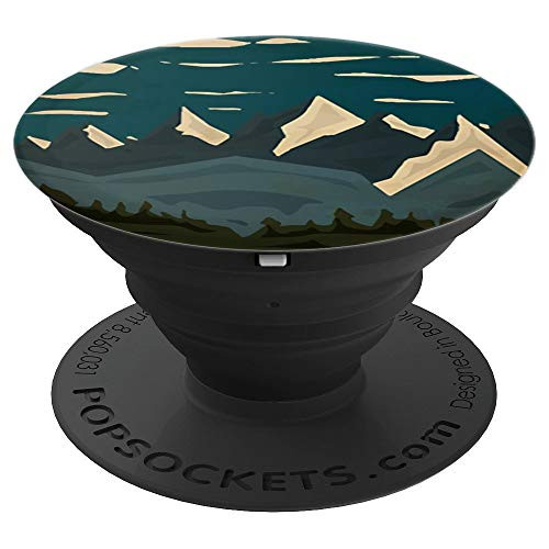 Turquoise Sunset on Big Sky Mountain - PopSockets Grip and Stand for Phones and Tablets