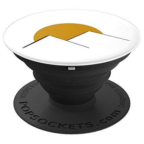 Simple minimalist mountain peak sunrise and sunset - PopSockets Grip and Stand for Phones and Tablets