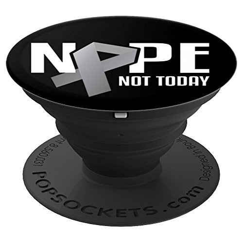 Nope Not Today Brain Cancer Grey Support Ribbon PopSockets Grip and Stand for Phones and Tablets Nope Not Today Brain Cancer Grey Support Ribbon PopSockets Grip and Stand for Phones and Tablets