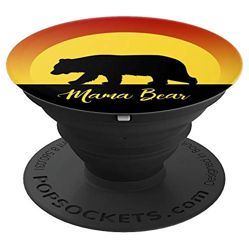 Mama Bear Phone Grip for Mom - Red Sunset - PopSockets Grip and Stand for Phones and Tablets