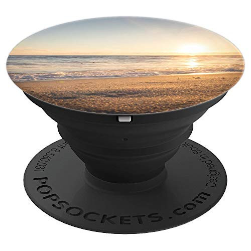 Peaceful Sandy Ocean Beach Paradise Sunset - PopSockets Grip and Stand for Phones and Tablets