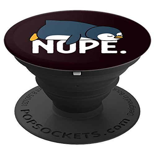 Funny Nope Not Today Lazy Penguin Black Grip - PopSockets Grip and Stand for Phones and Tablets Funny Nope Not Today Lazy Penguin Black Grip - PopSockets Grip and Stand for Phones and Tablets