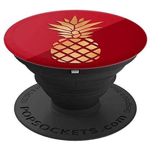 Pineapple - Grip Golden Pineapple Red Design - PopSockets Grip and Stand for Phones and Tablets