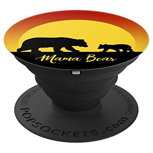 Mama Bear with 1 Cub Phone Grip for Mom - Red Sunset - PopSockets Grip and Stand for Phones and Tablets Mama Bear with 1 Cub Phone Grip for Mom - Red Sunset - PopSockets Grip and Stand for Phones and Tablets