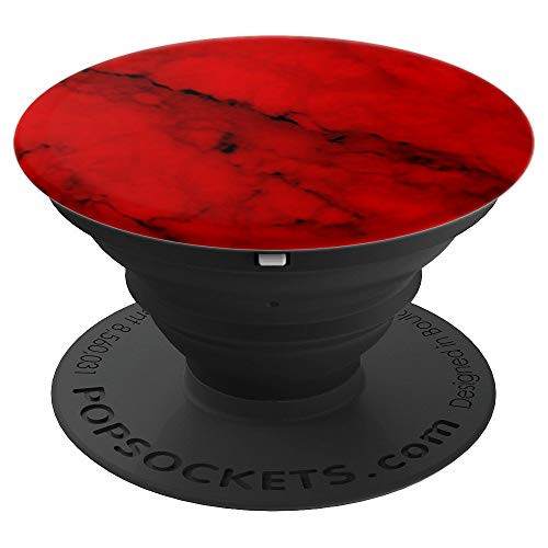 Deep Red Marble Pop Socket Classy Design - PopSockets Grip and Stand for Phones and Tablets