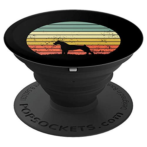 Retro Boxer Dog Puppy Lover Sunset PopSockets Grip and Stand for Phones and Tablets