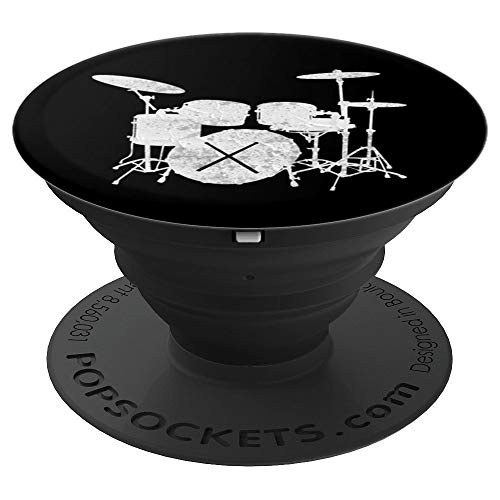 Music Shirt Drum Set with Drum Sticks Silhouette - PopSockets Grip and Stand for Phones and Tablets Music Shirt Drum Set with Drum Sticks Silhouette - PopSockets Grip and Stand for Phones and Tablets