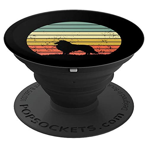 Shetland Sheepdog Dog Lover Retro Sunset Vintage Graphic PopSockets Grip and Stand for Phones and Tablets