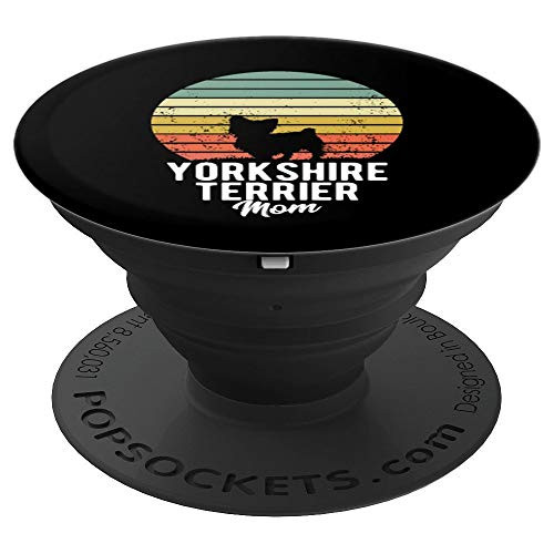 Yorkshire Terrier Mom Retro Sunset Dog Lover PopSockets Grip and Stand for Phones and Tablets