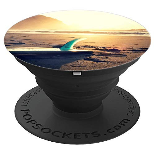 Sunset Surfboard Beach - PopSockets Grip and Stand for Phones and Tablets