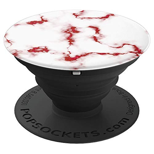 Blood Marble Red and White Fashion Gift Product - PopSockets Grip and Stand for Phones and Tablets