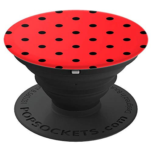 Red Ladybug Polka Dot Pop Socket Gift for Girls & Women - PopSockets Grip and Stand for Phones and Tablets