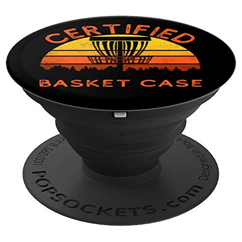Disc Golf Certified Basket Case Retro Vintage Sunset - PopSockets Grip and Stand for Phones and Tablets
