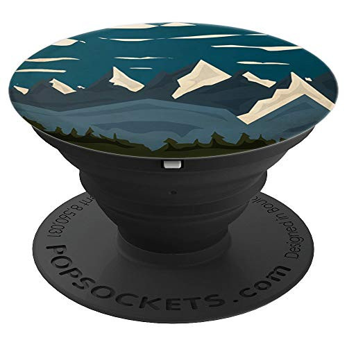 Blue Sunset on Big Sky Mountains - PopSockets Grip and Stand for Phones and Tablets