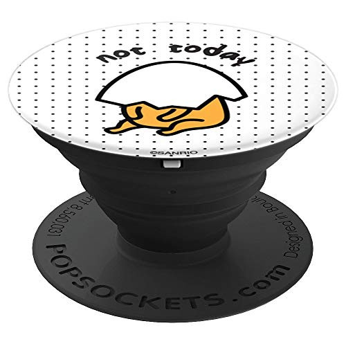 Gudetama The Lazy Egg Black and White Polka Dots Not Today - PopSockets Grip and Stand for Phones and Tablets