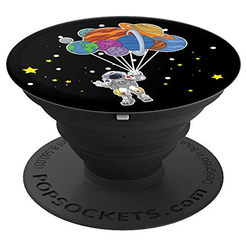 Cute Astronaut with Balloons in Outer Space Gift - PopSockets Grip and Stand for Phones and Tablets
