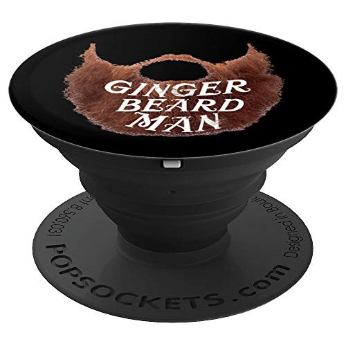 Funny Ginger Beard Man gift for redheads, red beard, hair - PopSockets Grip and Stand for Phones and Tablets
