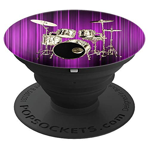 Drums Pop Socket -Drum Set Purple Backround Drummer Gifts - PopSockets Grip and Stand for Phones and Tablets Drums Pop Socket -Drum Set Purple Backround Drummer Gifts - PopSockets Grip and Stand for Phones and Tablets