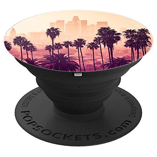 Los Angeles California Palm Trees City Skyline at Sunset - PopSockets Grip and Stand for Phones and Tablets Los Angeles California Palm Trees City Skyline at Sunset - PopSockets Grip and Stand for Phones and Tablets