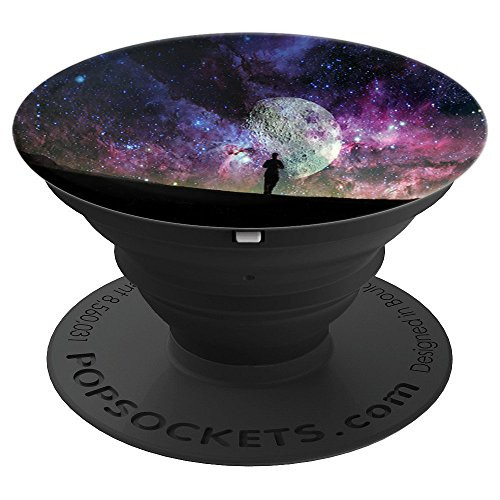 Universe Space Moon Sunset Trippy Stars Solar System Cool - PopSockets Grip and Stand for Phones and Tablets