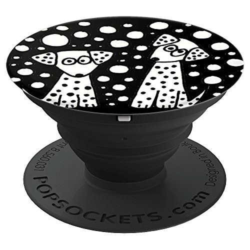 SmileteesPS Funny Dalmatian Dogs Abstract PopSocket Grip - PopSockets Grip and Stand for Phones and Tablets