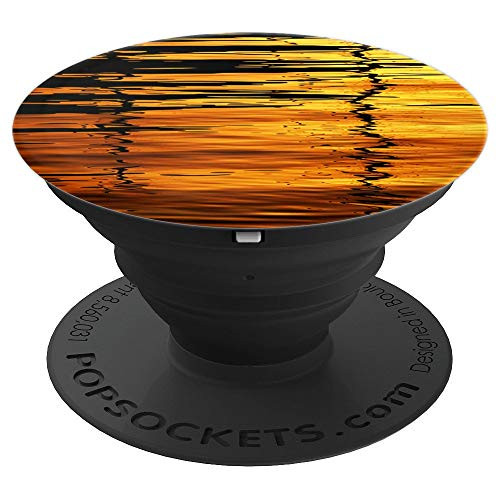 Yellow Gold Water Pop Socket - Ocean at Sunrise or Sunset - PopSockets Grip and Stand for Phones and Tablets