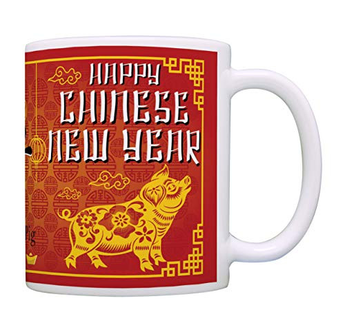 Chinese New Year Pig Cup Happy New Year Of the Pig 2019 Coffee Mug Gift Coffee Mug Tea Cup Red Chinese New Year Pig Cup Happy New Year Of the Pig 2019 Coffee Mug Gift Coffee Mug Tea Cup Red