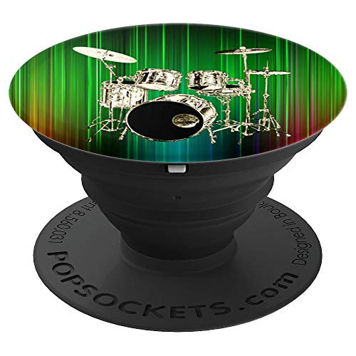 Drums Pop Socket Drum Set Green Backround Drummer Gifts - PopSockets Grip and Stand for Phones and Tablets Drums Pop Socket Drum Set Green Backround Drummer Gifts - PopSockets Grip and Stand for Phones and Tablets