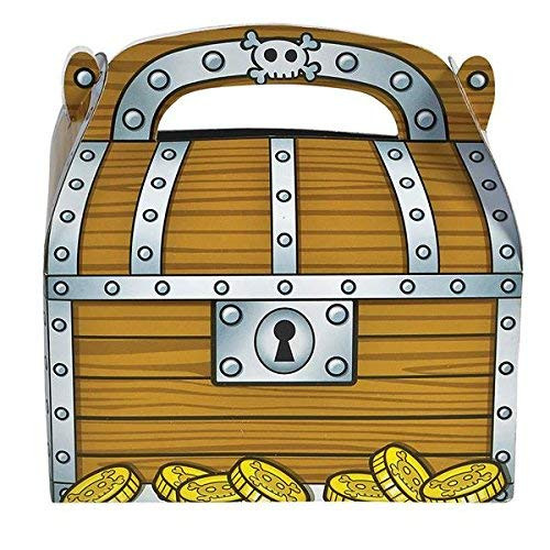 Rhode Island Novelty Treasure Chest Party Treat Boxes (Two Dozen)