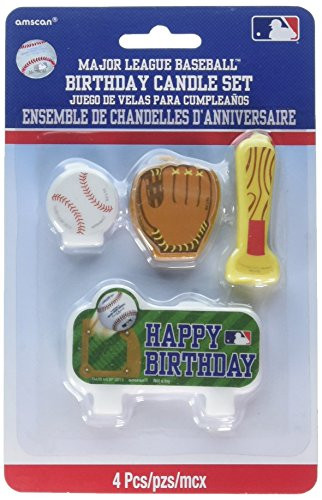 amscan MLB Collection Candle Set, Party Decoration, 6 Sets
