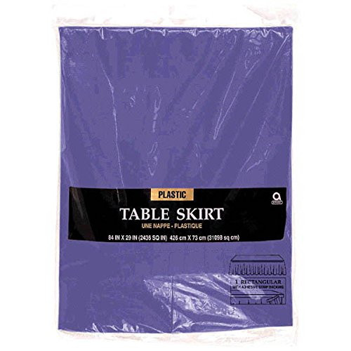 New Purple Plastic Table Skirt | Party Tableware | 6 Ct.