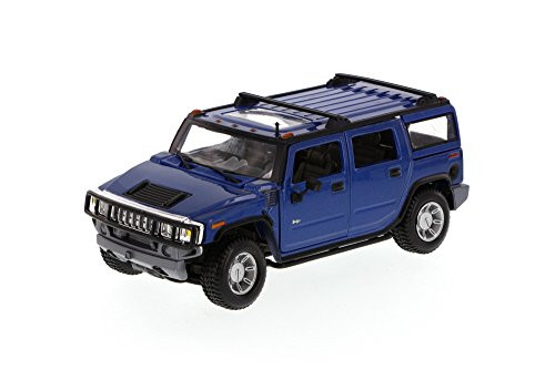 Maisto Die Cast 1:27 Scale Metallic Blue 2003 Hummer H2 Suv