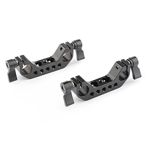 CAMVATE 15mm Rod Clamp with 1/4"-20 Thread for DLSR Camera Rig Cage Baseplate (2 PCS)